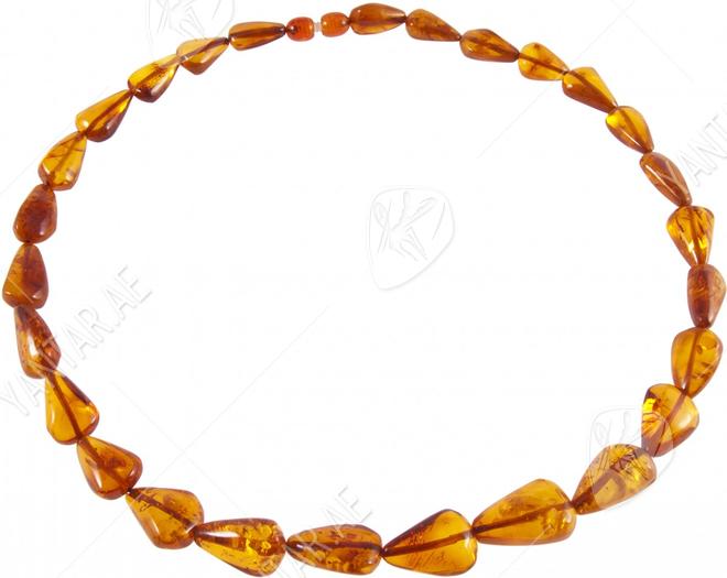 Cognac-colored drop beads