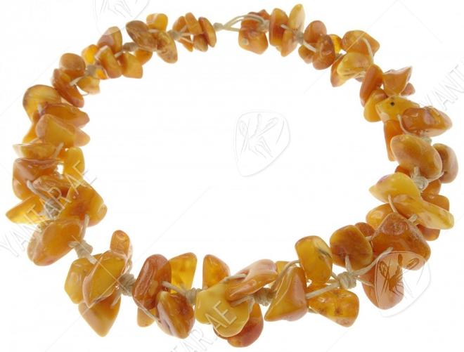 Amber beads made of stones