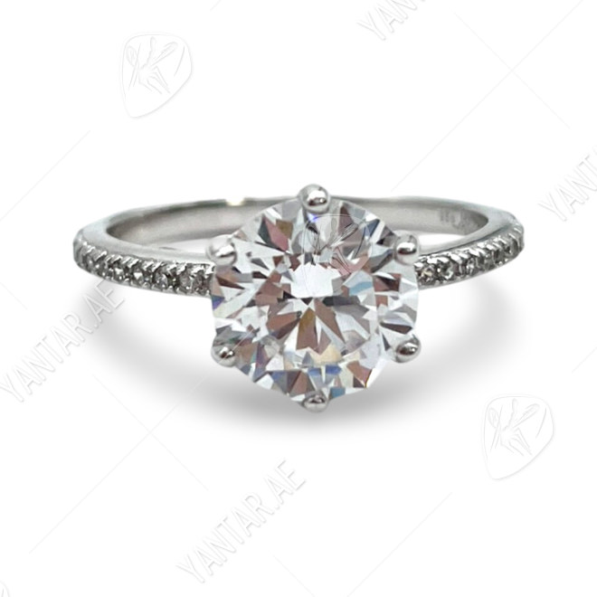 Classic Round Cut Engagement Ring