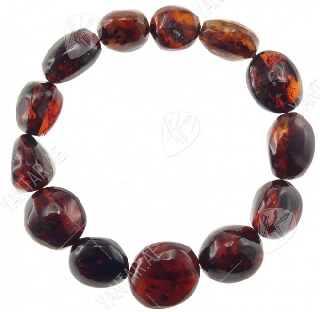 Bracelet made of dark amber stones