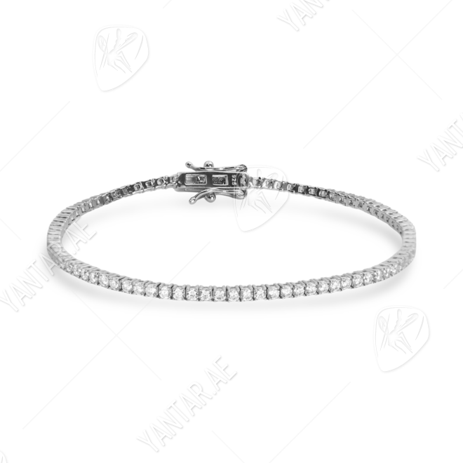 Silver Tennis bracelet with zircons