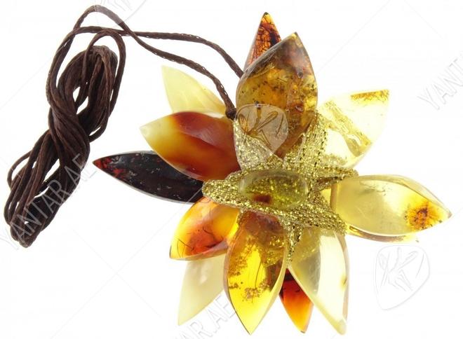 Amber pendant "Flower"