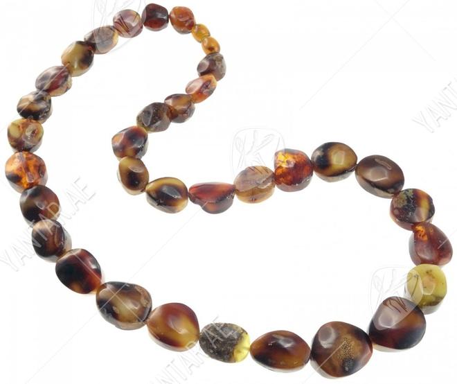 Beads made of amber stones