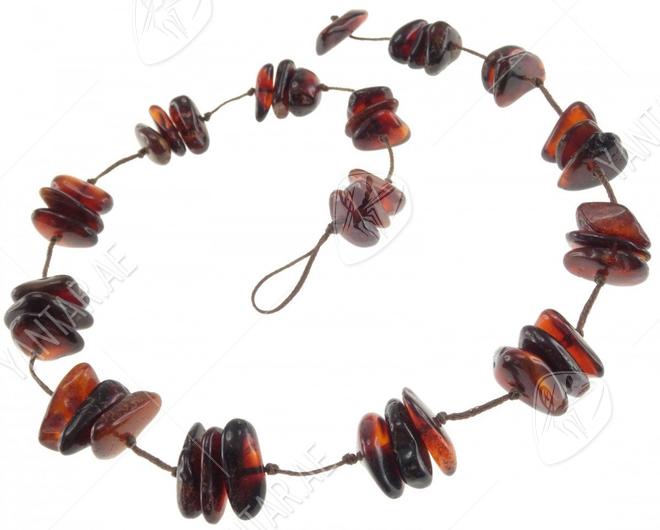 Beads-string with amber stones