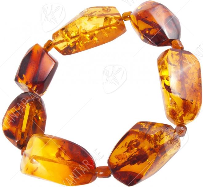 Amber cognac bracelet “Meline”