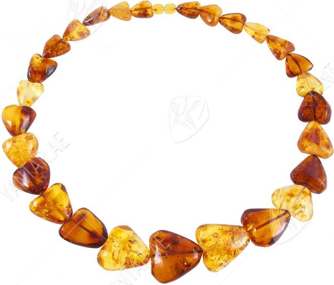 Beads made of multi-colored amber “Cupid”