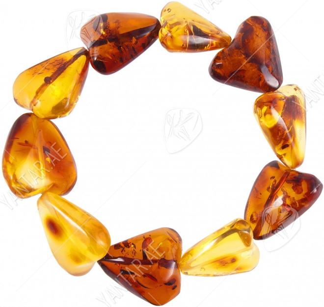 Bracelet made of multi-colored amber “Cupid”