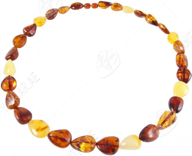 Beads with a combination of drop stones in dark and light shades