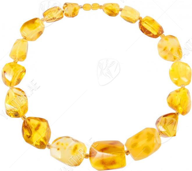 Amber beads in light shades “Meline”