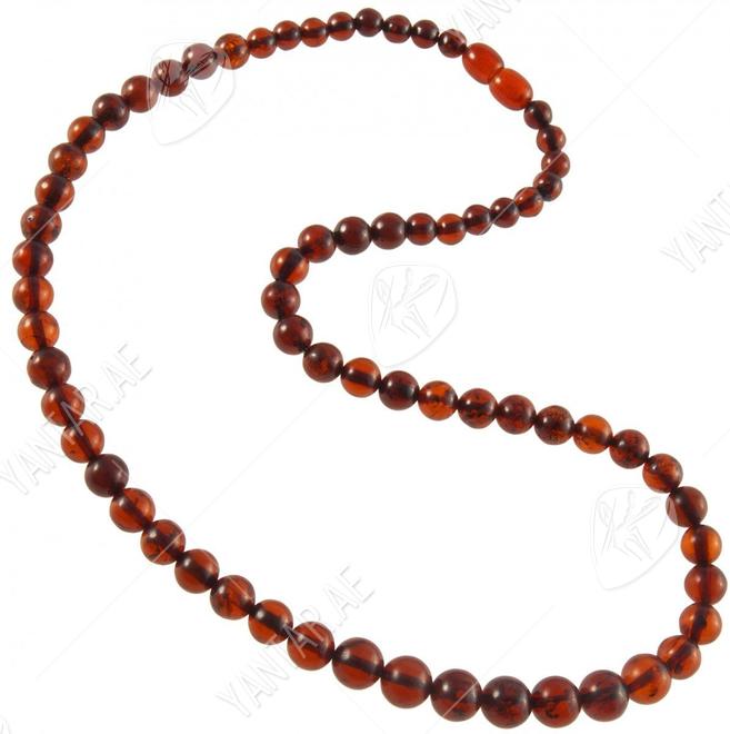 Beads made from dark amber balls