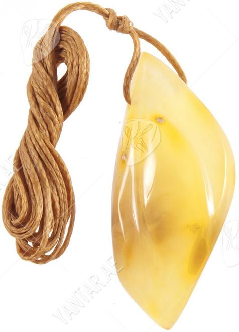 Pendant “Lily Petal” on a wax rope