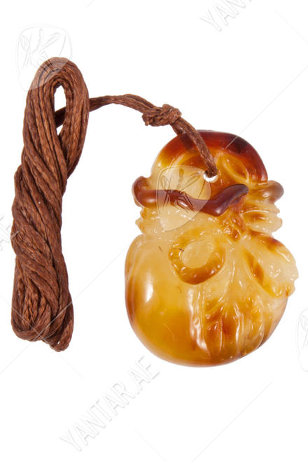 Carved amber pendant “Bag”