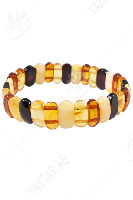 Bracelet made of amber plate stones