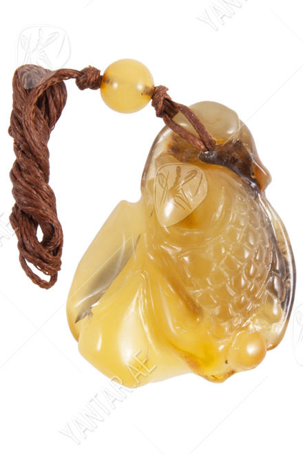 Amber pendant "Fish"