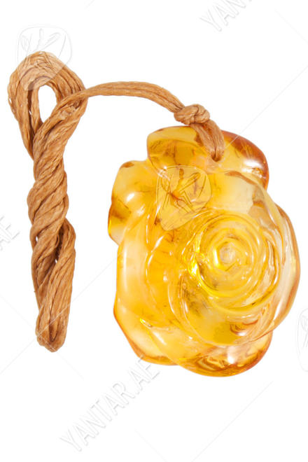 Amber pendant “Rose”