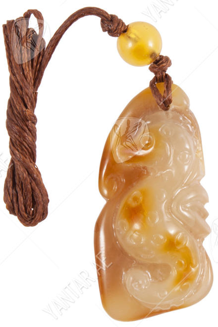 Amber pendant “Seahorse”