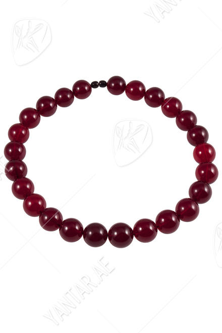 Cherry beads made from amber beads