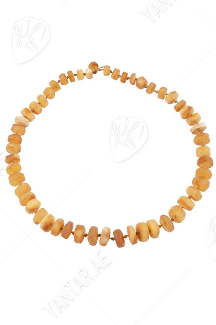 Polished amber beads