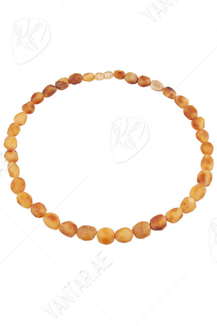 Polished amber beads