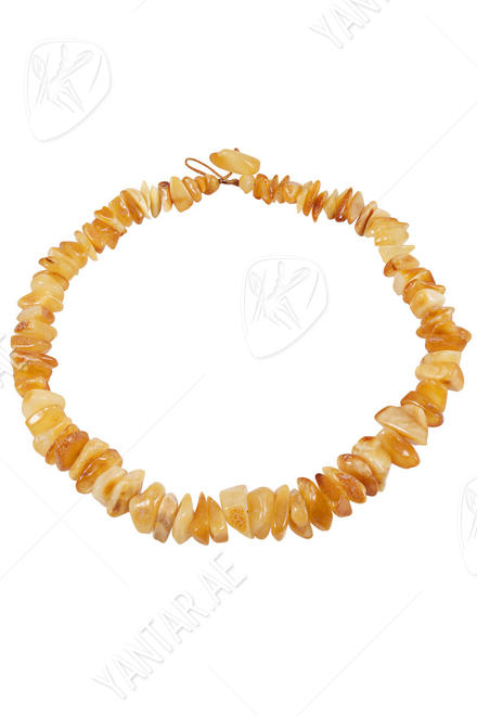 Polished amber stone beads