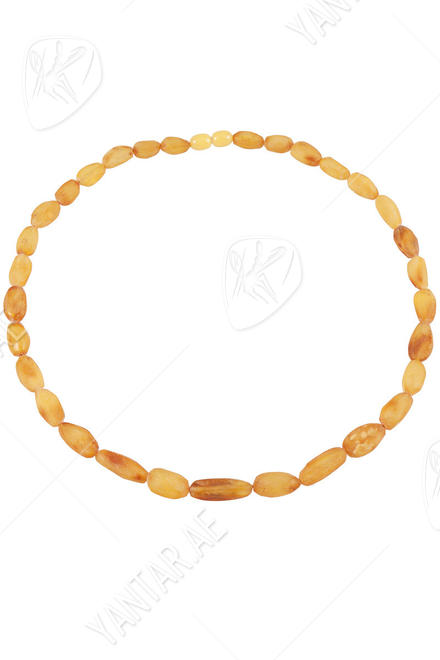 Polished amber beads