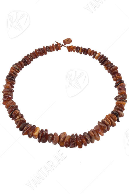 Polished amber stone beads