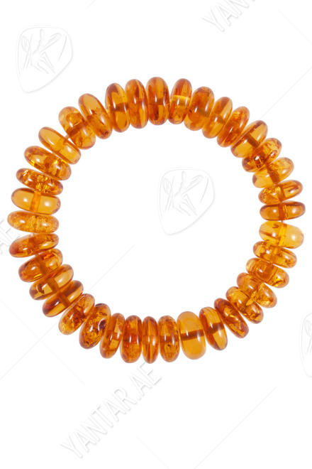 Bracelet made of orange donut stones