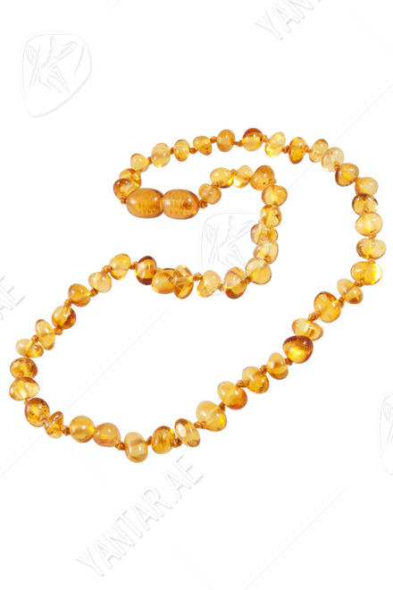 Children's beads made of amber stones