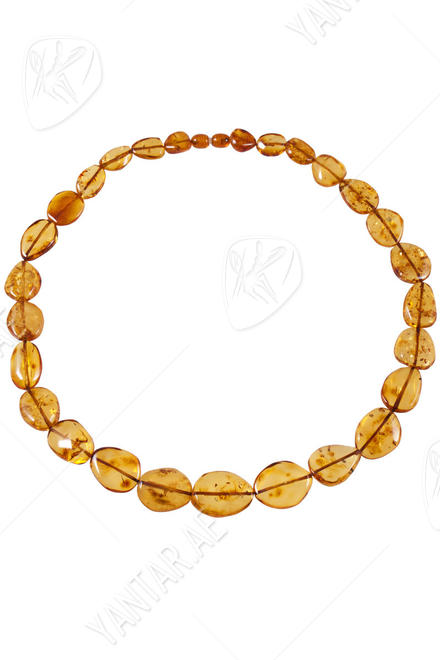 Amber beads made of stones