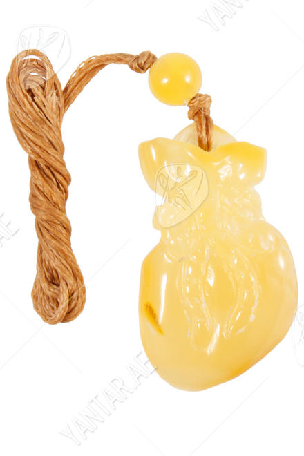 Pendant with a light amber stone “Bag”