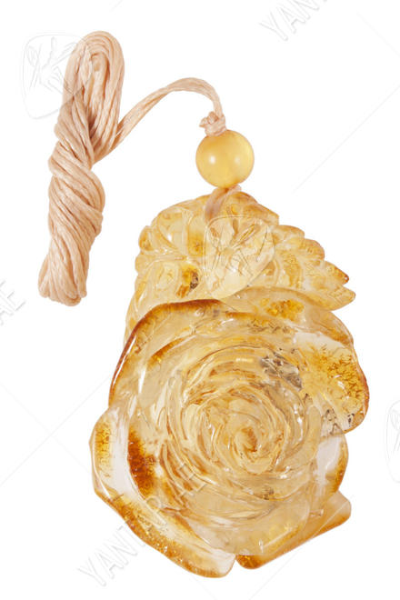 Amber pendant "Rose"