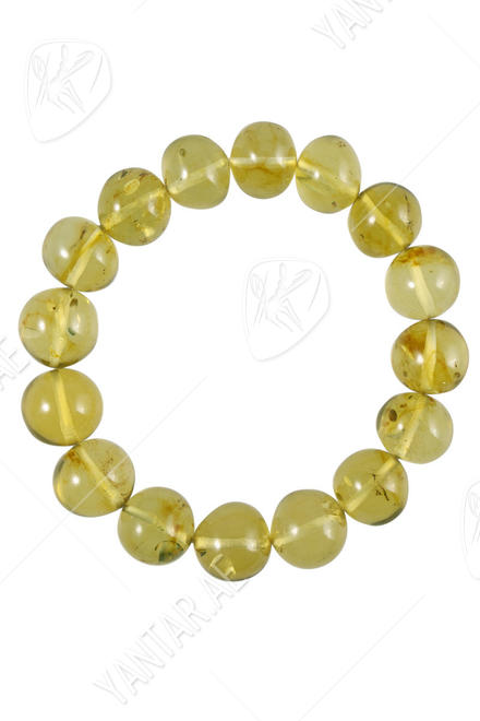 Green amber bracelet