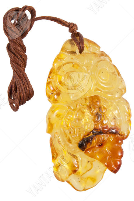 Amber pendant "Owl"