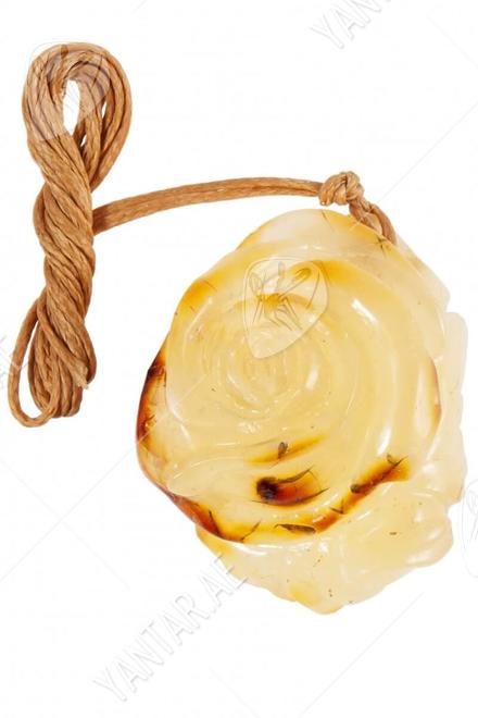 Pendant on a wax cord “Rose”