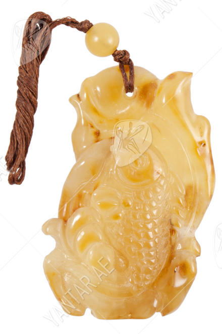 Carved amber pendant “Fish”