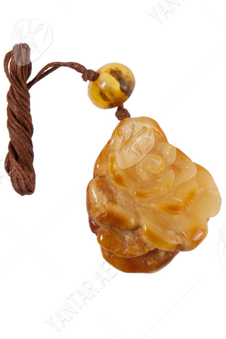 "Rose" pendant on a wax rope