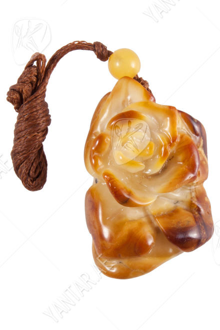 Amber pendant "Rose"