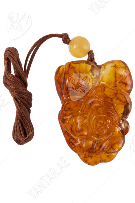 Amber pendant "Rose"