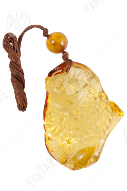 Amber pendant “Fish”