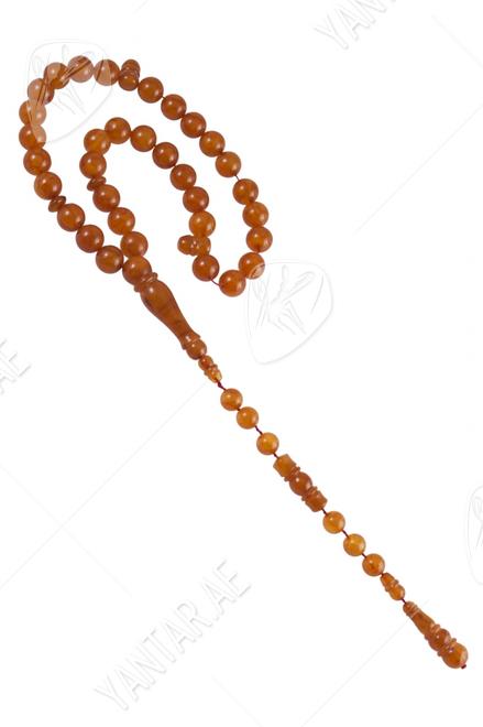 Muslim rosary made of pressed amber