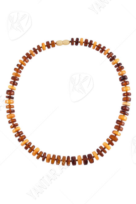 Beads made from amber donut stones “Triumph”