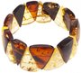 Bracelet with a combination of light and dark amber stones “Triumph”