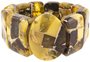 Mosaic bracelet made of amber plates