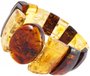 Bracelet made of figured amber stones “Elite”