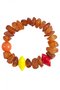 Amber bracelet with decorative inserts (Indian ceramics)