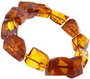 Bracelet made of translucent amber stones