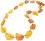 Beads-string made of polished amber stones