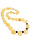 Amber beads with contrasting inserts-balls