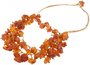 Beads made of polished amber stones