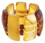 Ring made of polished amber stones